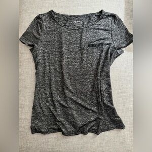 REITMAN’S DARK GREY/BLACK SHORT SLEEVE TOP MOCK CHEST POCKET